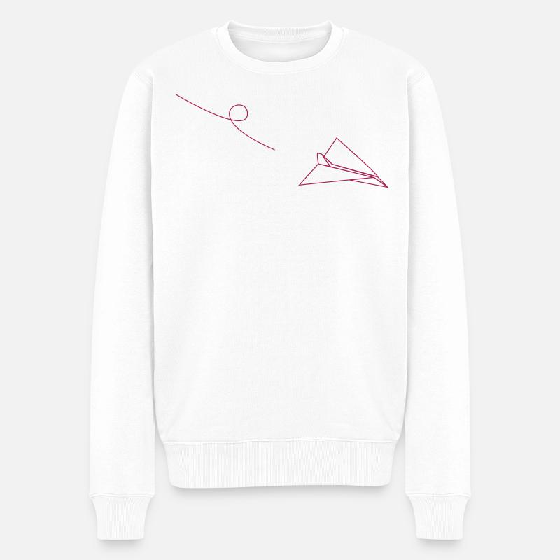 Looping - Männer Premium Bio Pullover - Weiß