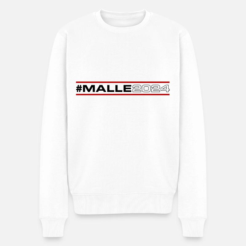 Malle 2024 - Männer Premium Bio Pullover - Weiß