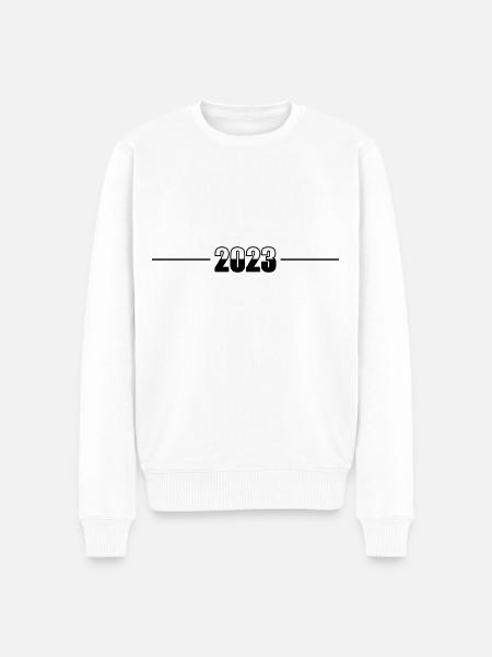 2023 Linie - Männer Premium Bio Pullover - Weiß