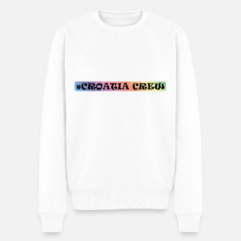 Croatie Équipage - Pull Premium bio Homme - blanc