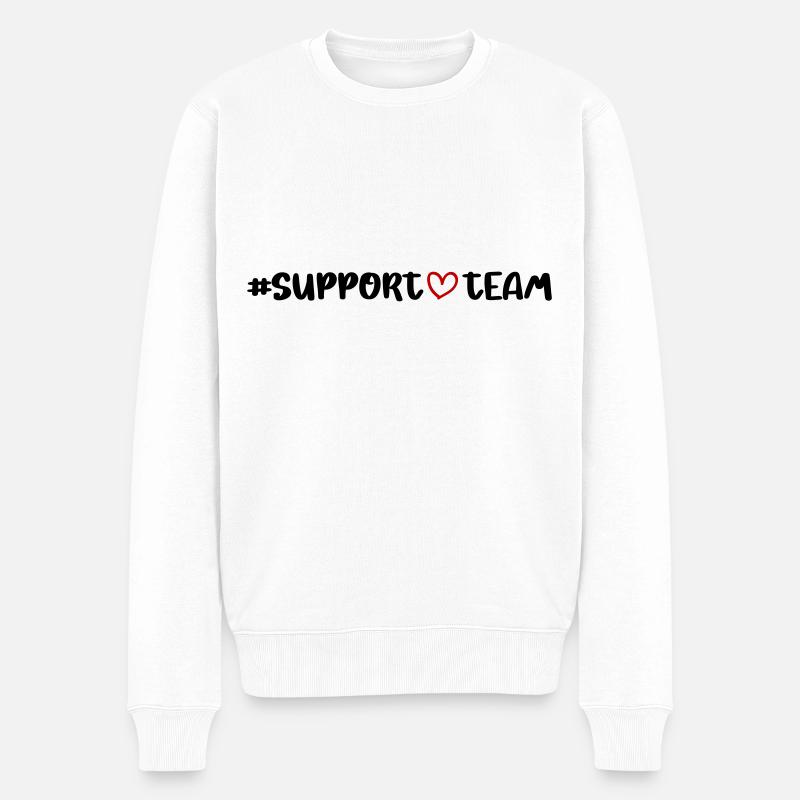 Cœur de l’équipe de soutien - Pull Premium bio Homme - blanc