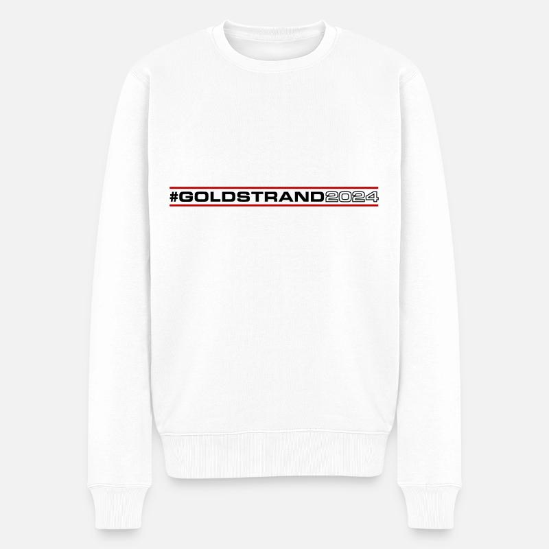 Goldstrand 2024 - Männer Premium Bio Pullover - Weiß