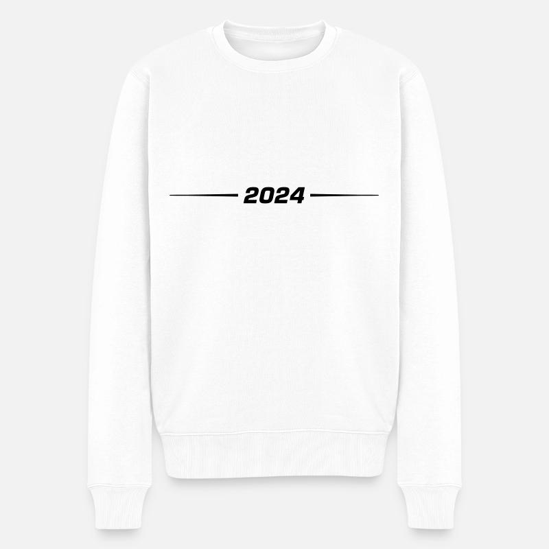 2024 année - Pull Premium bio Homme - blanc