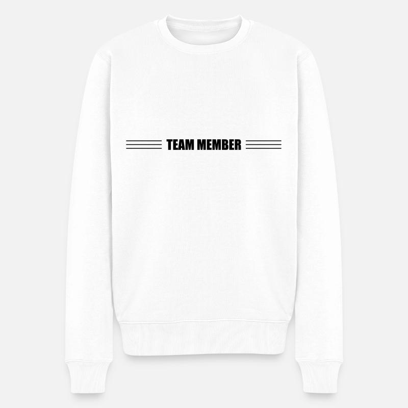 Team Mitglied - Männer Premium Bio Pullover - Weiß