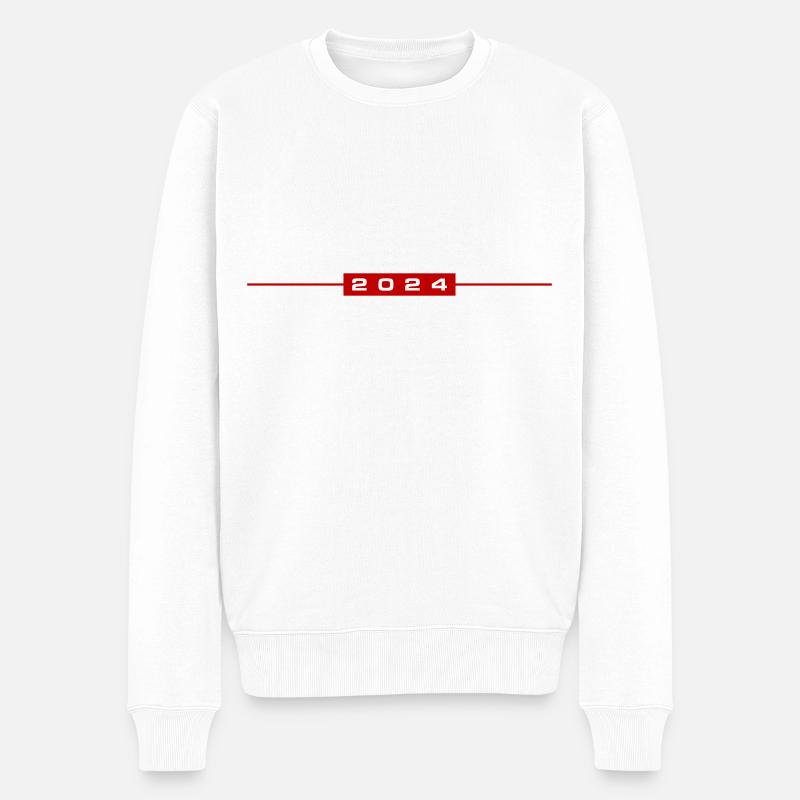 Ligne de l’année 2024 - Pull Premium bio Homme - blanc