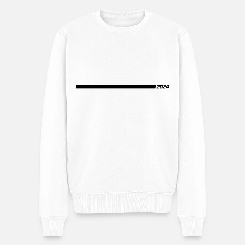 2024 Linie - Männer Premium Bio Pullover - Weiß