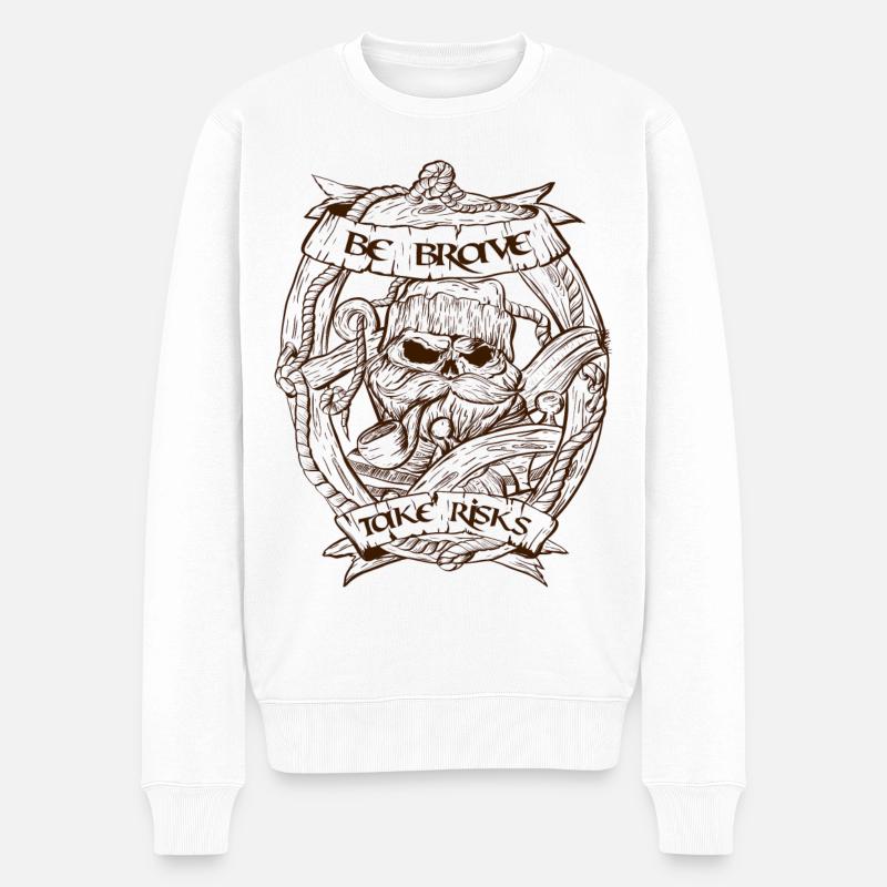 Design Pêcheur scull - Pull Premium bio Homme - blanc