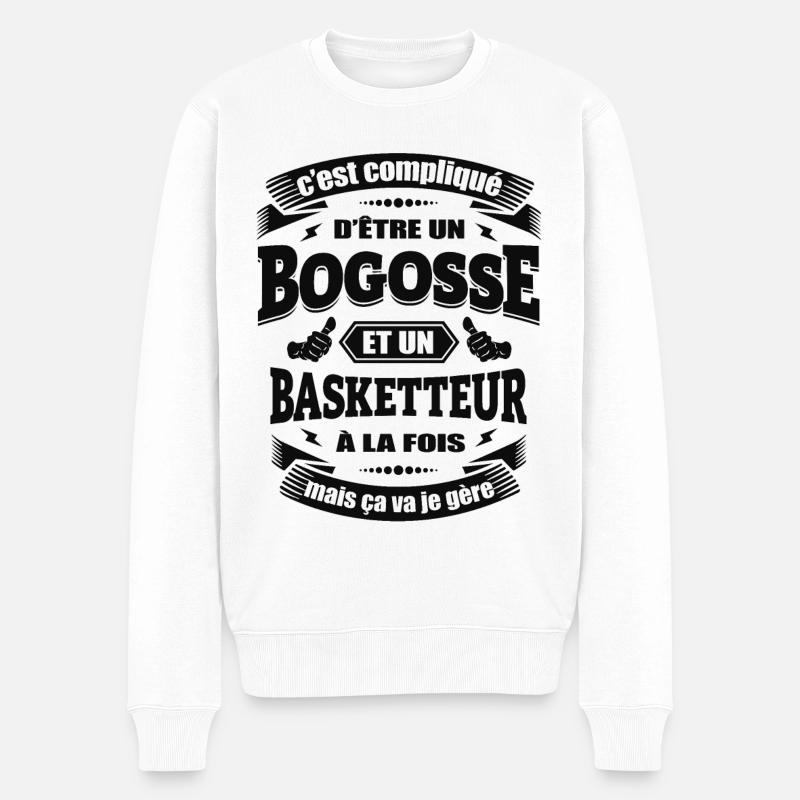 BOGOSSE ET BASKETTEUR - Pull Premium bio Homme - blanc