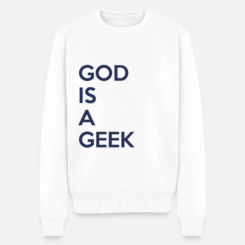 God is a geek - Pull Premium bio Homme - blanc