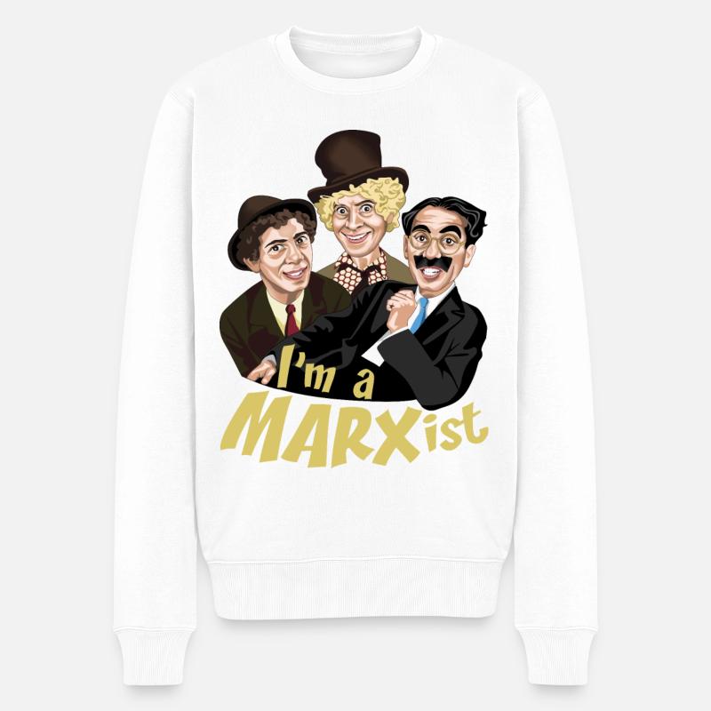 Ich bin MARXist - Männer Premium Bio Pullover - Weiß