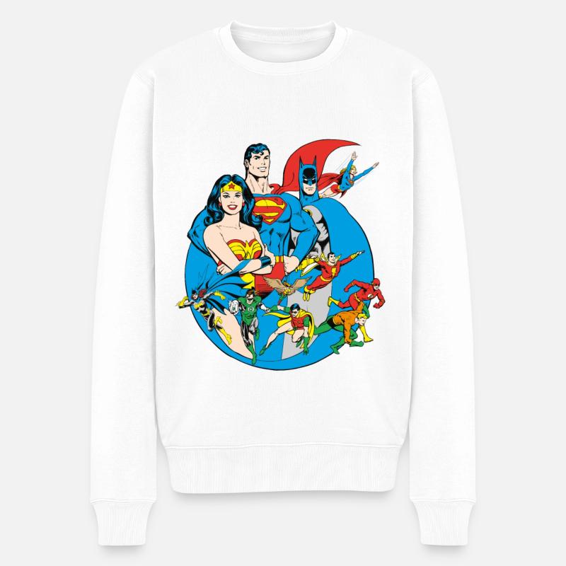 DC Comics Originals Mitglieder - Männer Premium Bio Pullover - Weiß