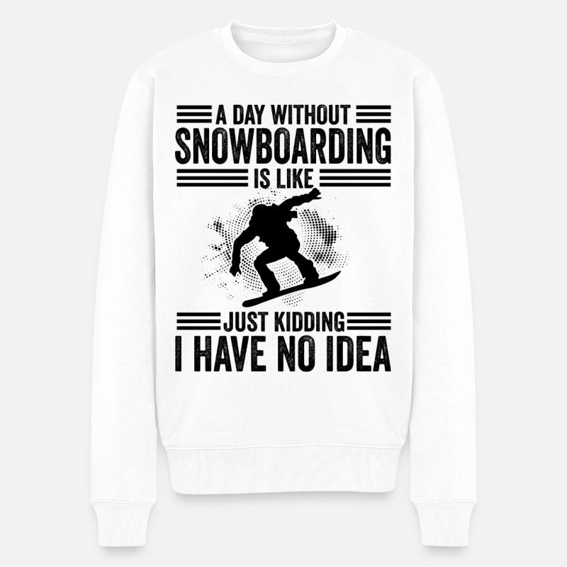 Snowboarder Snowboarder Cadeau - Pull Premium bio Homme - blanc