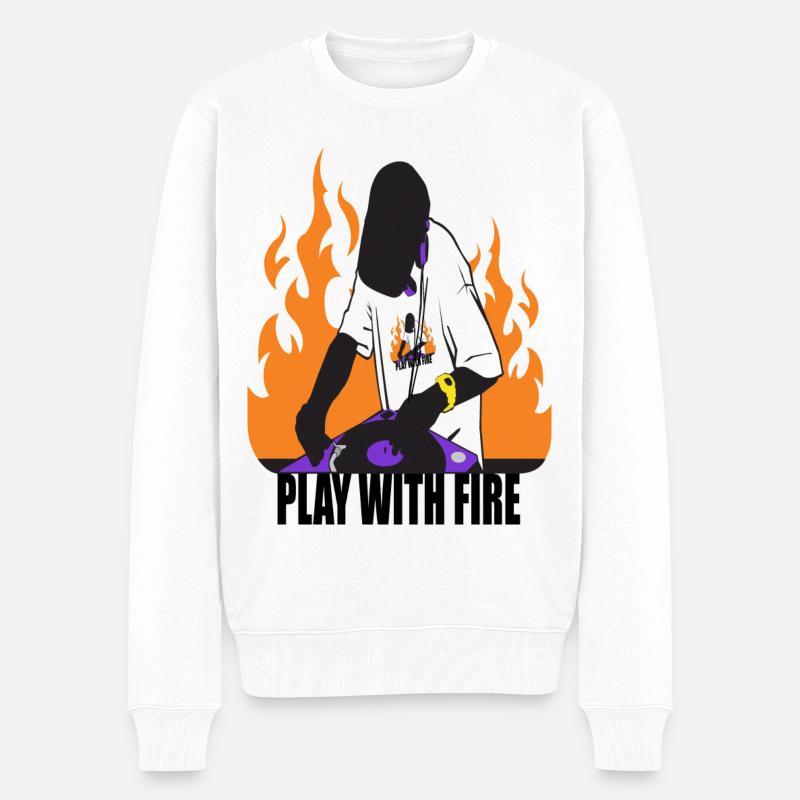 jouer avec le feu - Pull Premium bio Homme - blanc