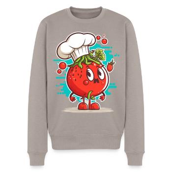 Saucy Kitchen - Men's Premium Organic Jumper - taupe - Front - Nico (187cm)