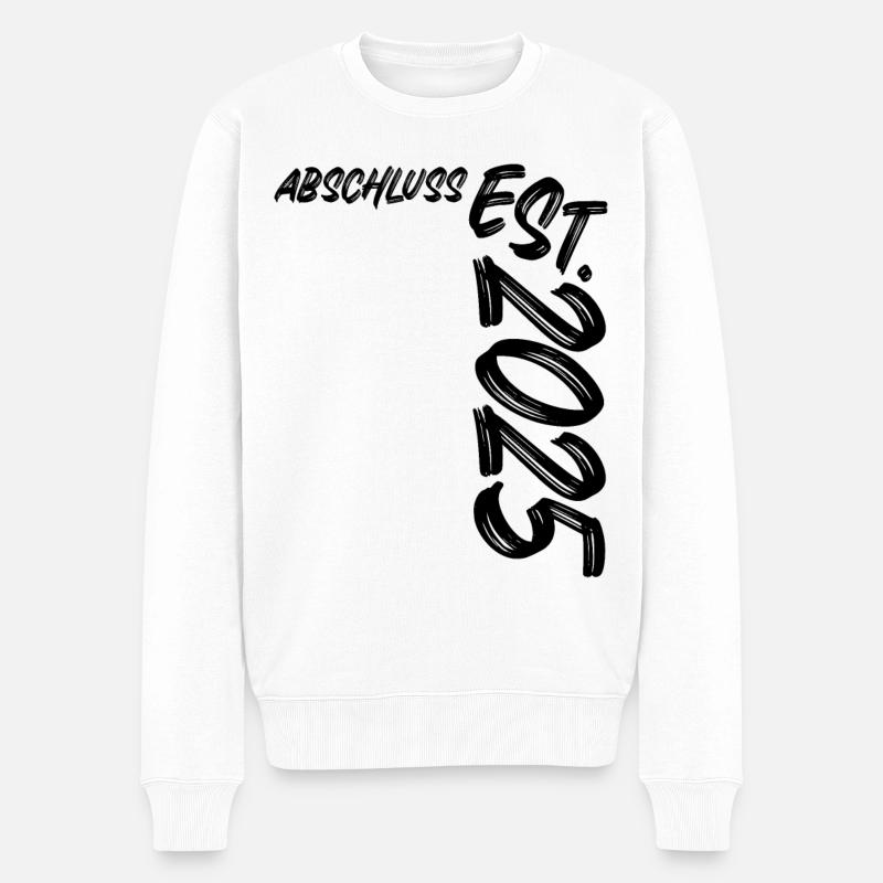 Abschluss Est. 2025 - Männer Premium Bio Pullover - Weiß