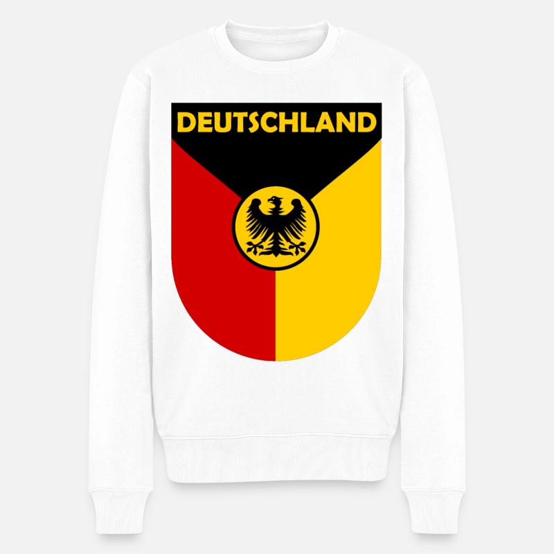 Der deutsche Bundesadler - Männer Premium Bio Pullover - Weiß