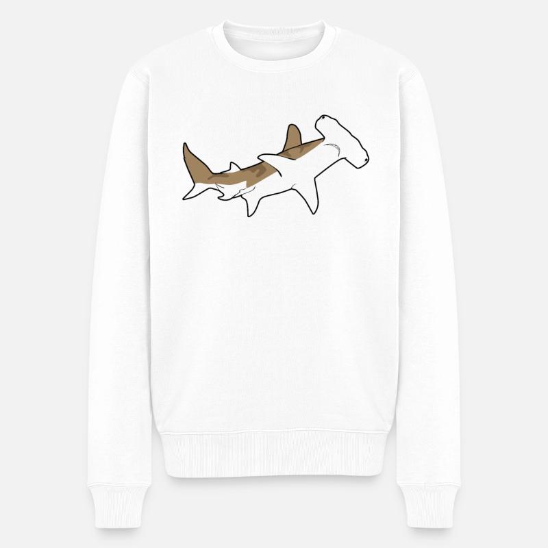 Hammerhai - Männer Premium Bio Pullover - Weiß