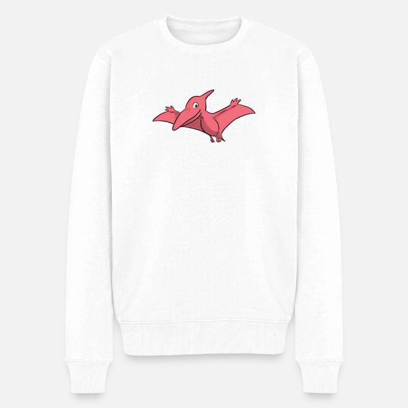 Pterodactyl - Männer Premium Bio Pullover - Weiß