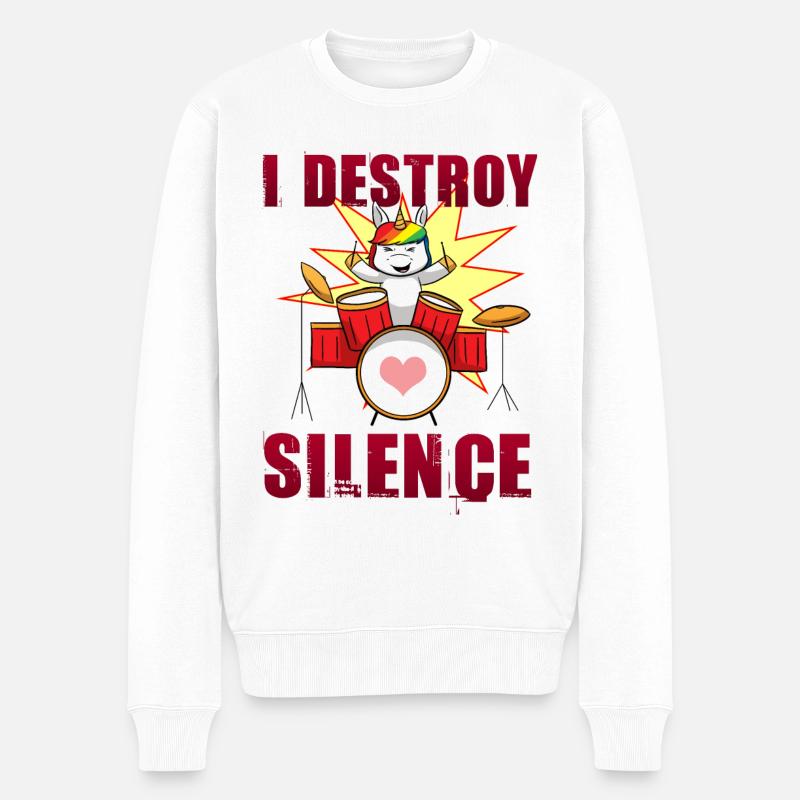 Drummer Drummer Drummer - Men's Premium Organic Jumper - white