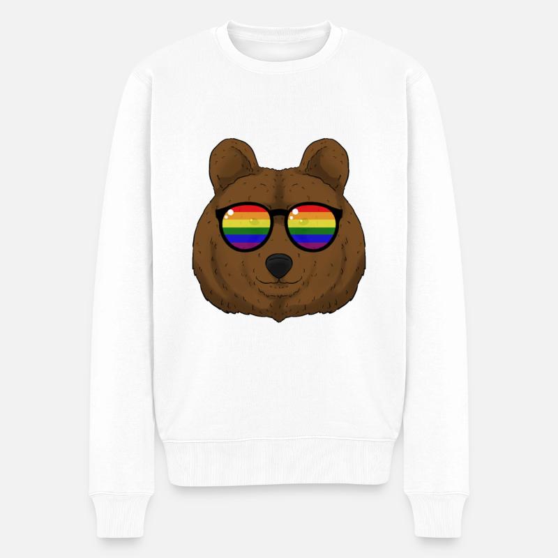 Ours LGBT - Pull Premium bio Homme - blanc