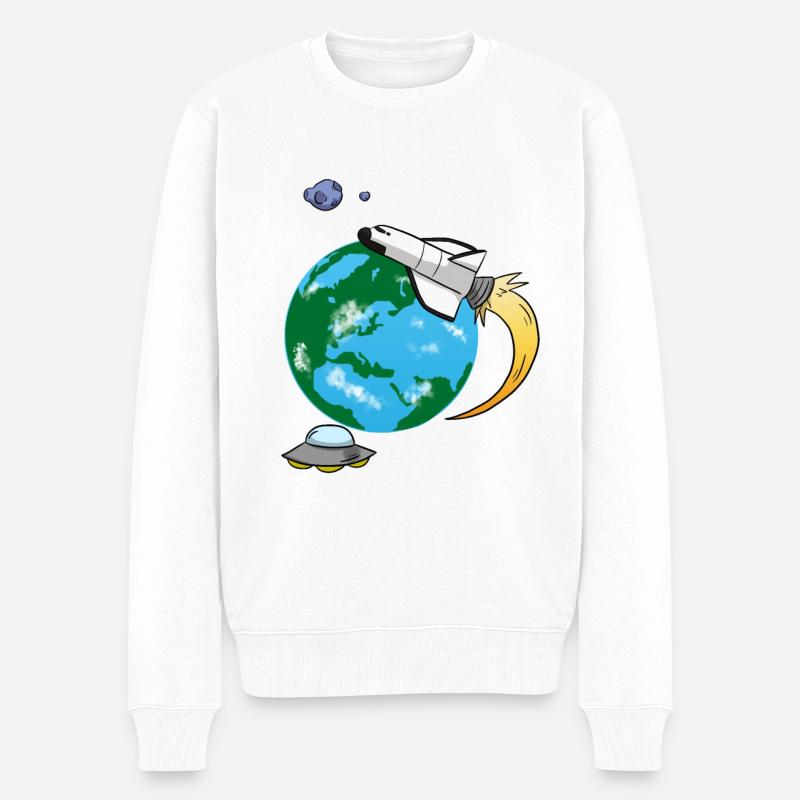 Fusée volante - Pull Premium bio Homme - blanc