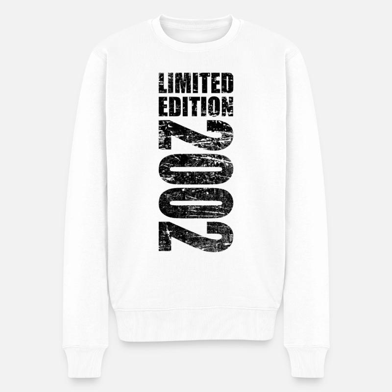 Limited Edition 2002 20. Geburtstag Geschenk - Männer Premium Bio Pullover - Weiß