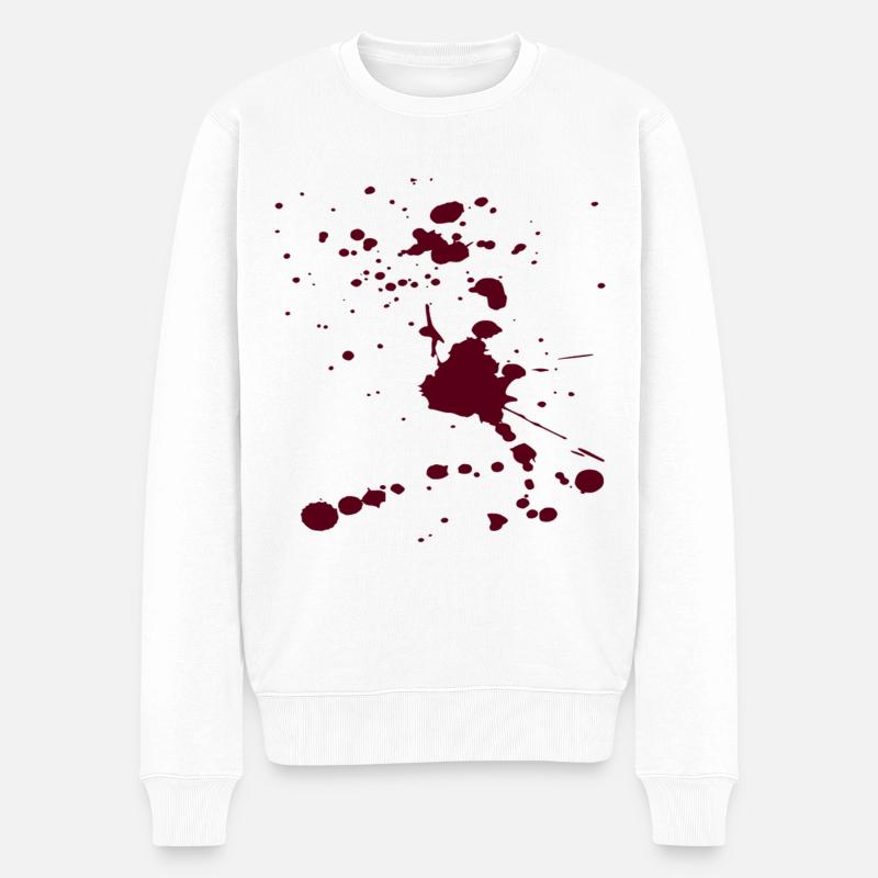 blood stain on my shirt - Pull Premium bio Homme - blanc