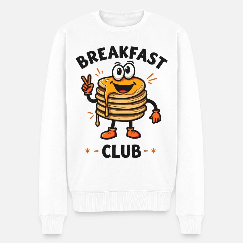 Breakfast Club - Männer Premium Bio Pullover - Weiß