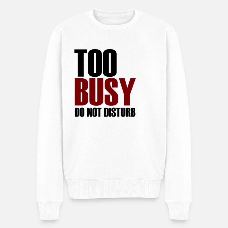 viel Arbeit - Männer Premium Bio Pullover - Weiß