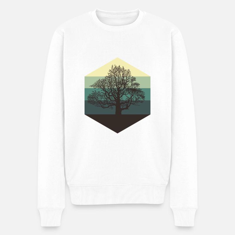 Baum - Männer Premium Bio Pullover - Weiß