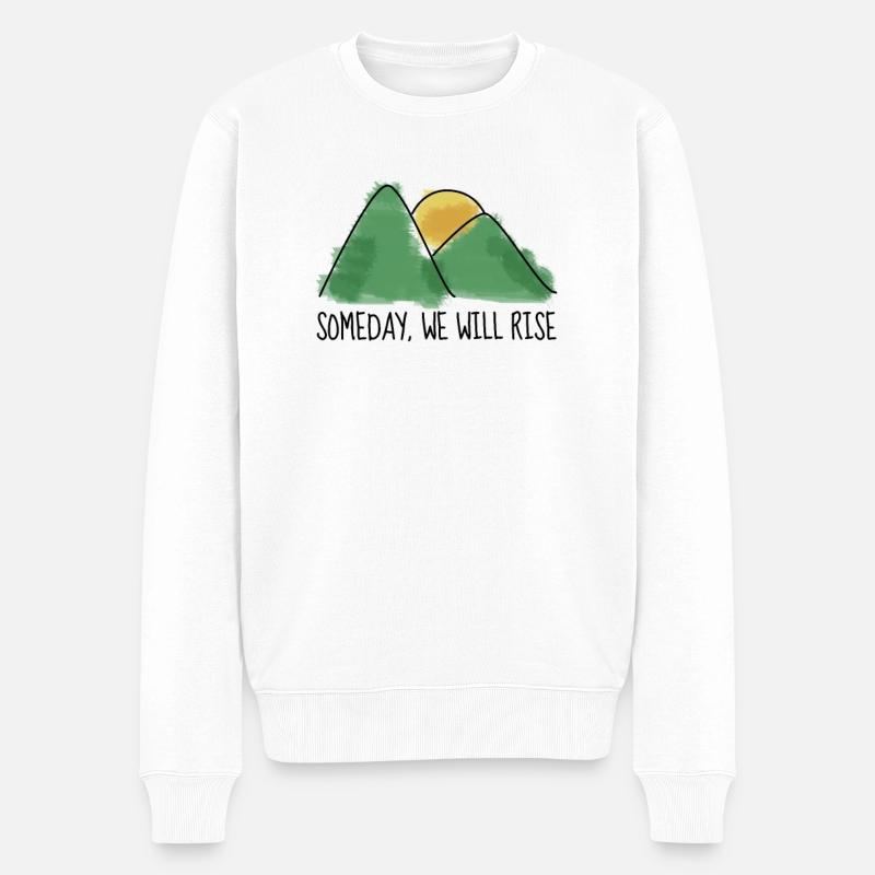 Gebirge - Männer Premium Bio Pullover - Weiß