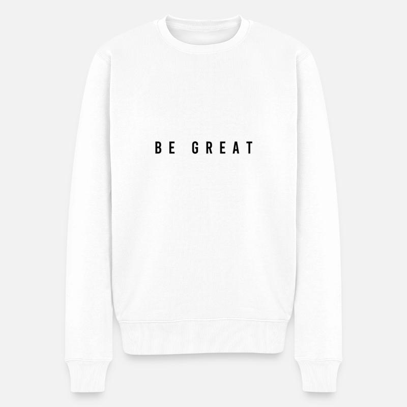 großartig - Männer Premium Bio Pullover - Weiß