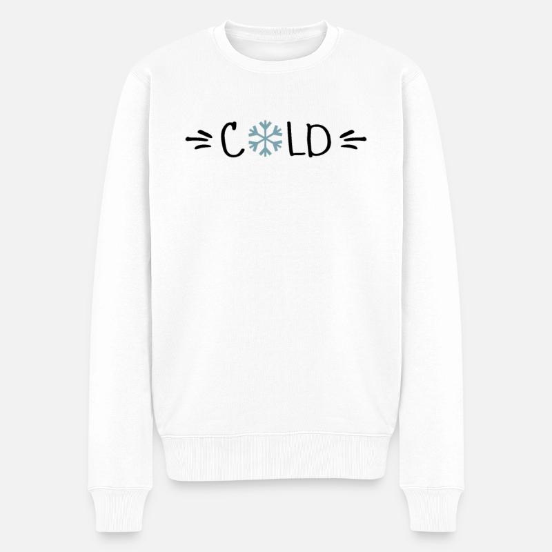 kalt - Männer Premium Bio Pullover - Weiß