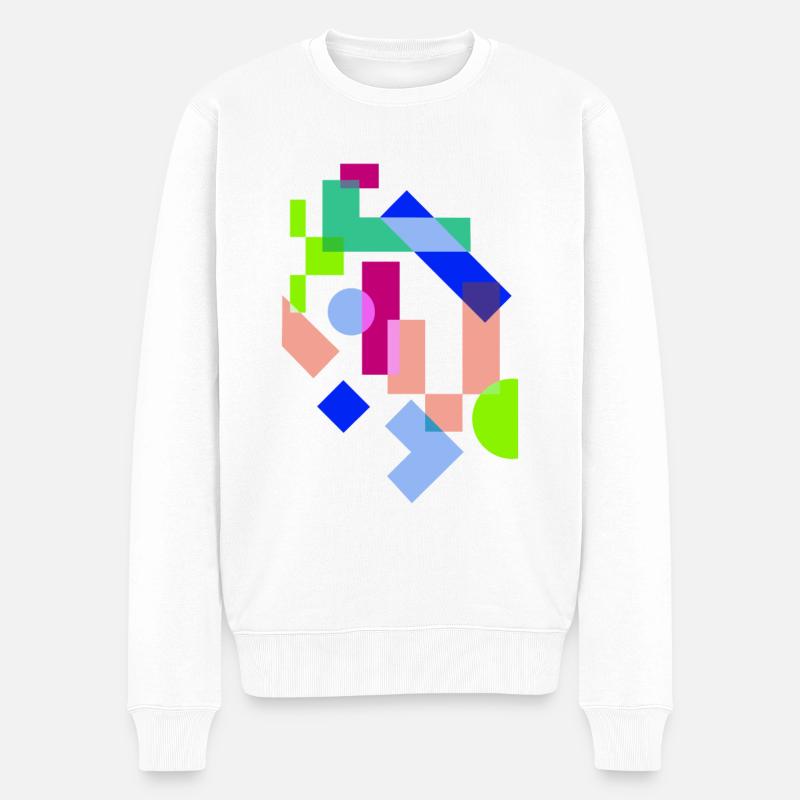 Kunst - Männer Premium Bio Pullover - Weiß