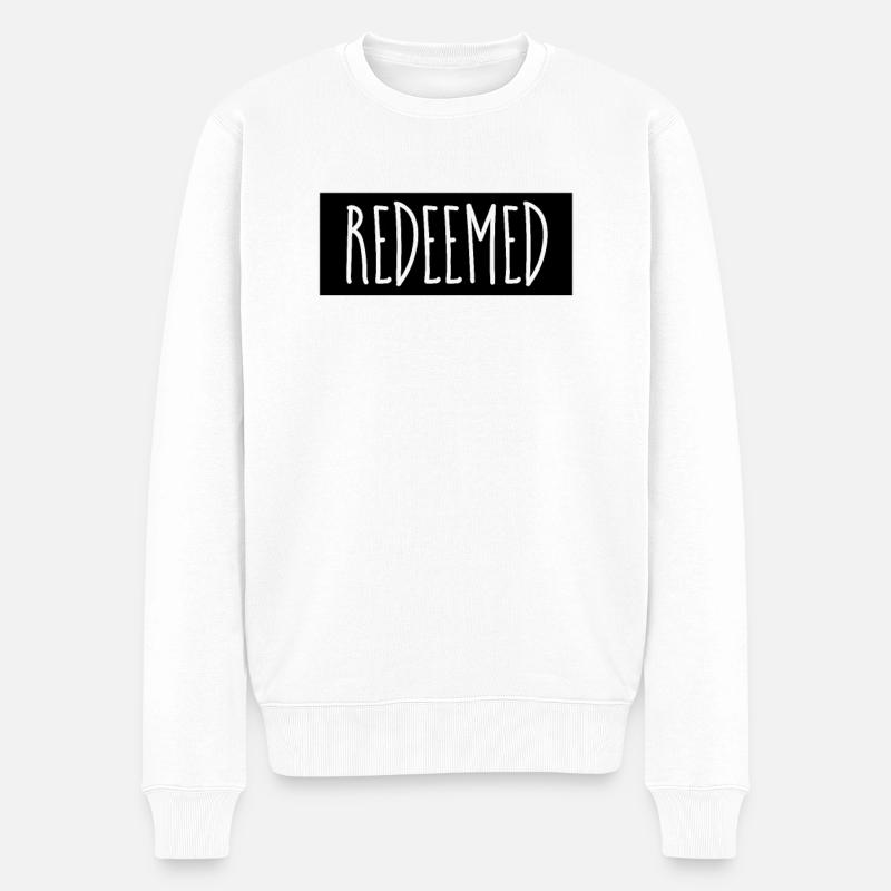 Racheté - Citations chrétiennes - Pull Premium bio Homme - blanc
