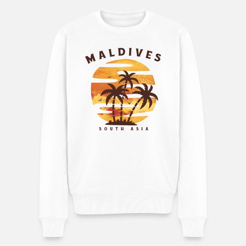 Maldives - Pull Premium bio Homme - blanc