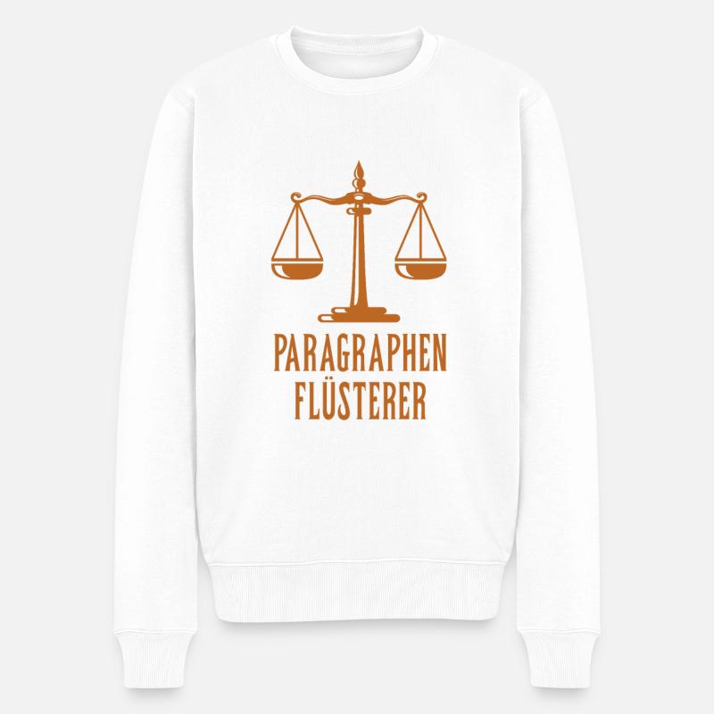 Paragraphen Flüsterer #Jurist - Männer Premium Bio Pullover - Weiß