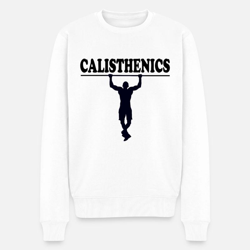 Calisthenics - Männer Premium Bio Pullover - Weiß