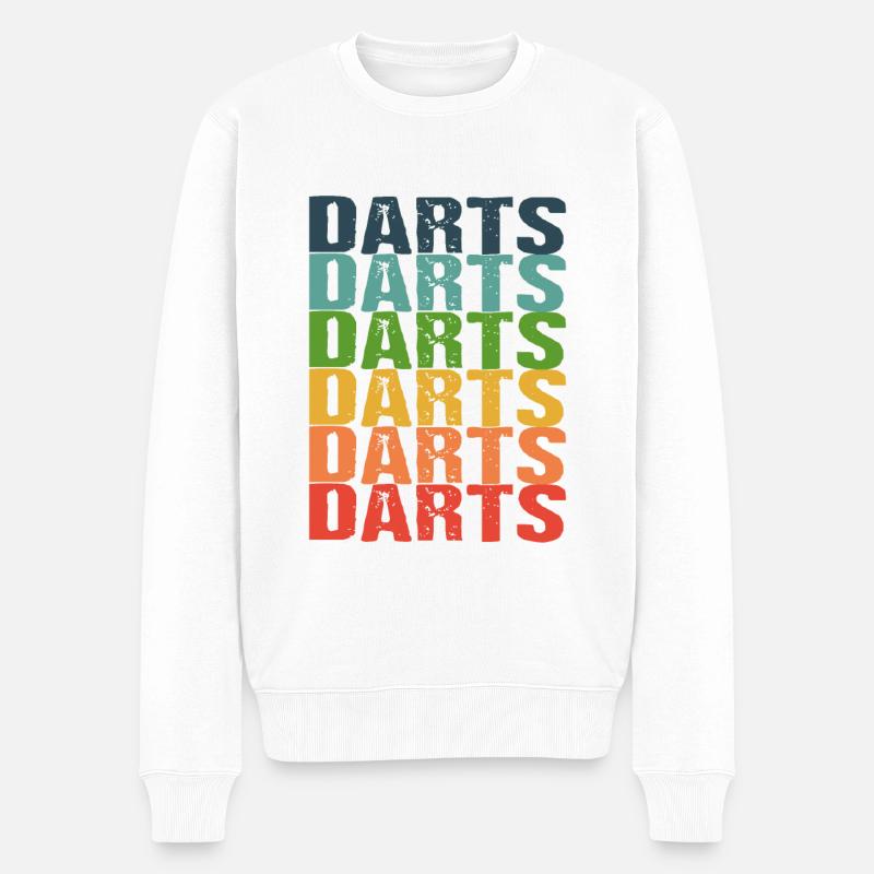 darts darts darts - Männer Premium Bio Pullover - Weiß
