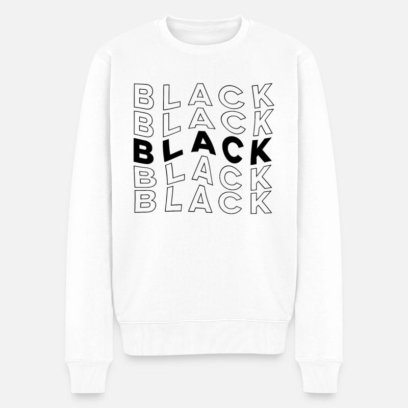 Mehr Schwarz - Männer Premium Bio Pullover - Weiß