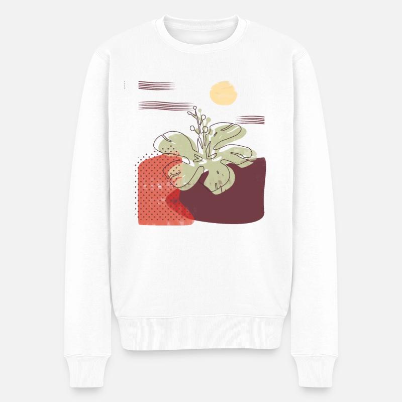 Gumamela - Männer Premium Bio Pullover - Weiß