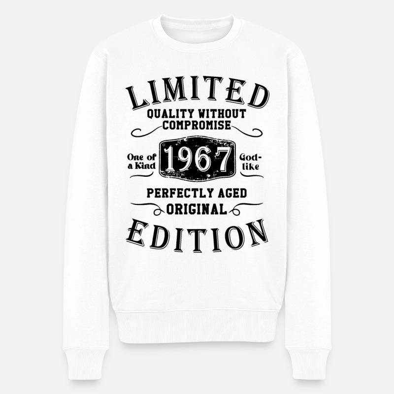Geburtstag 1967 Limited Edition Geschenk Used Cool - Männer Premium Bio Pullover - Weiß