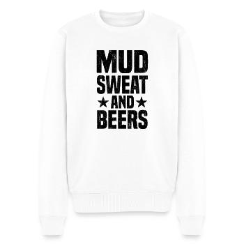 Dirt Bike Racing Dirt Track Motocross - Men's Premium Organic Jumper - white - Front - Thijin (182cm)