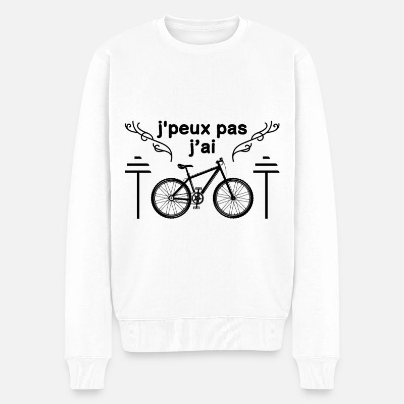 j'peux pas j'ai vélo - Cyclisme | cycliste - Pull Premium bio Homme - blanc