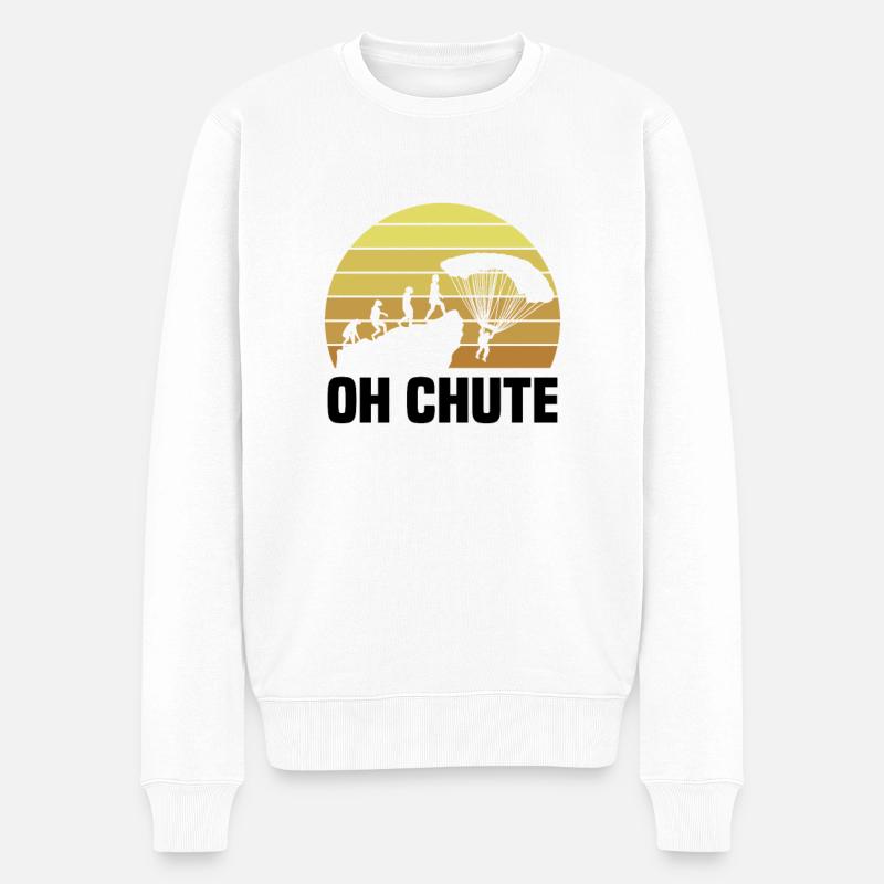 Parachutistes parachutistes parachutés - Pull Premium bio Homme - blanc
