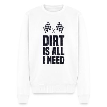 Dirt bike race track motocross - Men's Premium Organic Jumper - white - Front - Thijin (182cm)