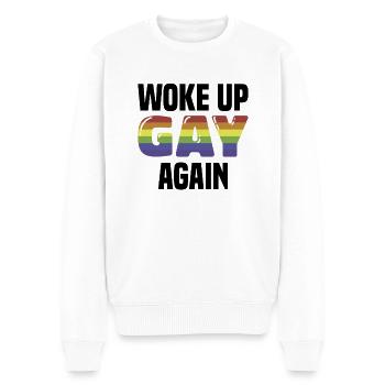 Lgbt lesbian rainbow flag bisexual queer - Men's Premium Organic Jumper - white - Front - Thijin (182cm)