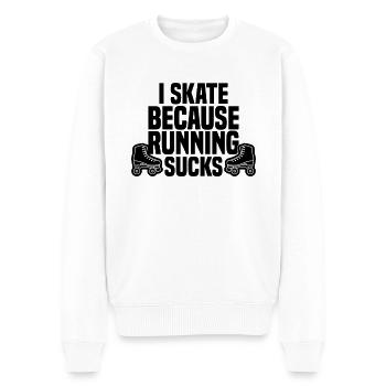 Rollschuh Skating Skateboard Skateboarding Skater - Männer Premium Bio Pullover - Weiß - Vorne - Thijin (182cm)