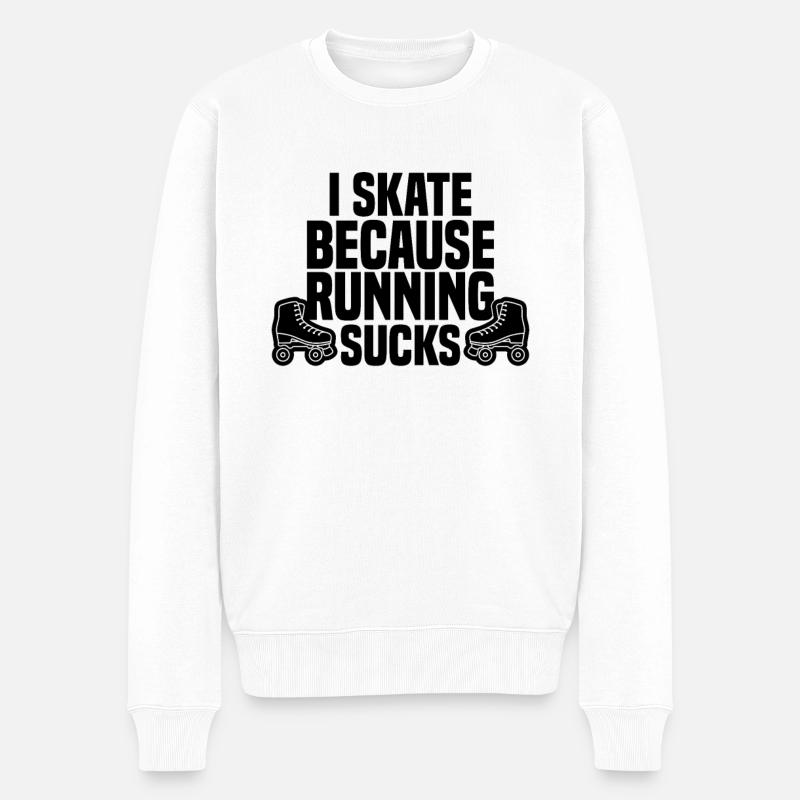 Patineur à roulettes - Pull Premium bio Homme - blanc