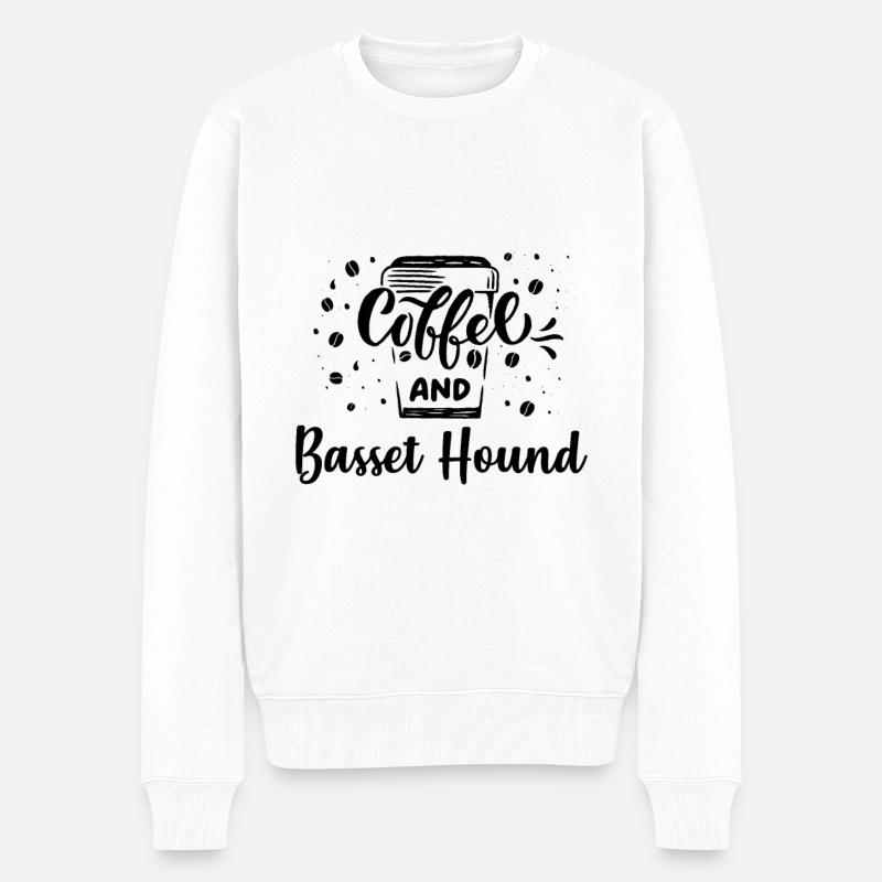 Basset Hound - Männer Premium Bio Pullover - Weiß